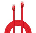 Lindy Câble réseau Plat Rouge Cat.6A U/UTP, 1m