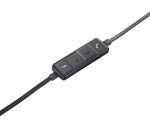 Logitech H650E Auricolare Cablato A Padiglione Ufficio USB tipo A Nero, Argento