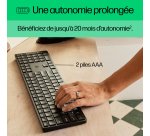 HP 450 WL BLK PROGRAMMABLE KBD clavier FR sans fil +USB Noir