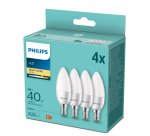 Philips Lampadina candela 40 W B35 E14 x4
