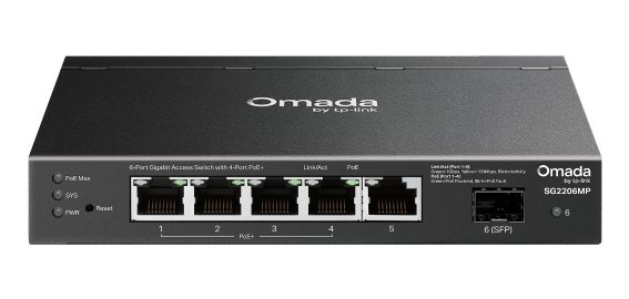 TP-Link Omada SG2206MP commutateur réseau L2 Gigabit Ethernet (10/100/1000) Connexion Ethernet, supportant l'alimentation via ce port (PoE)