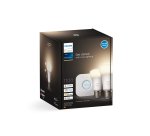 Philips Hue White Starter Kit Bridge + 2 Lampadine Smart E27 75W