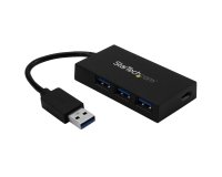 StarTech.com 4 Port USB 3.0 Hub - USB Type-A Hub with 1x USB-C & 3x USB-A (SuperSpeed 5Gbps) - USB Bus or Self-Powered - Portable USB 3.1/3.2 Gen 1 BC 1.2 Charging Hub w/ Power Adapter~4 Port USB 3.0 Hub - USB Type-A Hub with 1x USB-C & 3x USB-A (SuperSpe