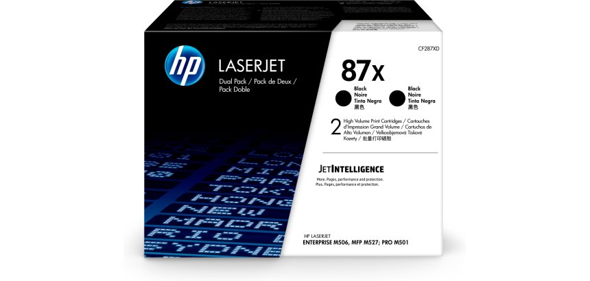 HP Paquete de 2 cartuchos de tóner negro Originales LaserJet 87X de alta capacidad