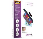 Pochette plastification fellowes à chaud polyester transparent résistant eau format a4 80 microns dos adhésif boîte 100u