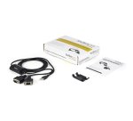 Cable 1,8m USB a 2 Puertos Serie Serial RS232 DB9 Retención del Puerto de Asignación COM