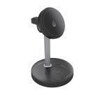 AISENS Cargador Inalambrico USB-C 4 en 1 De 15W Para Movil, Apple Watch, Auriculares Con Estuche De Carga, Negro