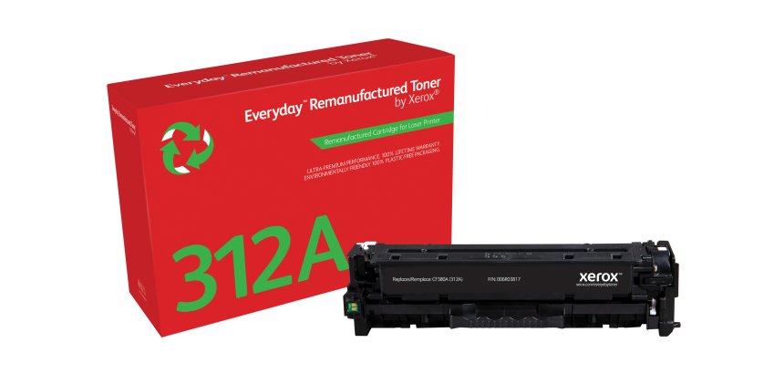 Toner remanufacturé Noir Everyday™ de Xerox compatible avec HP 312A (CF380A), Capacité standard
