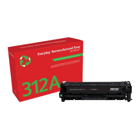 Tóner Everyday™ Negro remanufacturado de Xerox es compatible con HP 312A (CF380A), Capacidad estándar