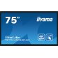 iiyama TE7514MIS-B1AG affichage de messages Écran plat interactif 190,5 cm (75") LCD Wifi 435 cd/m² 4K Ultra HD Noir Écran tactile Intégré dans le processeur Android 24/7