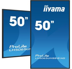 iiyama LH5065UHSB-B1AG Écran d'affichage dynamique Écran plat de signalisation numérique 125,7 cm (49.5") LCD Wifi 800 cd/m² 4K Ultra HD Noir Intégré dans le processeur Android 11 24/7