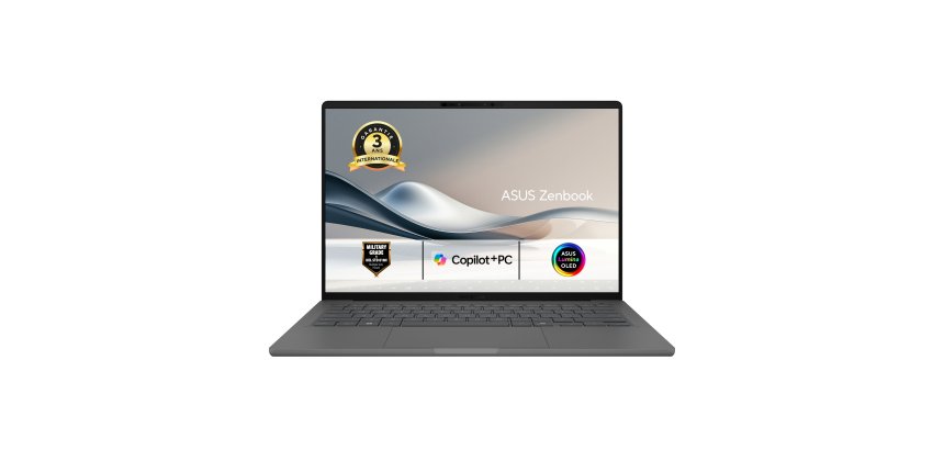 ASUS Zenbook A14 UX3407QA-DICQD481X Copilot+ PC Snapdragon X1-26-100 Ordinateur portable 35,6 cm (14") WUXGA 32 Go LPDDR5x-SDRAM 1 To SSD Wi-Fi 6E (802.11ax) Windows 11 Pro Gris