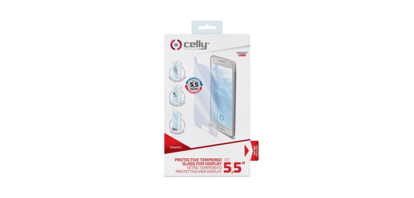 Celly EASYUNI55 protezione per lo schermo e il retro dei telefoni cellulari Pellicola proteggischermo trasparente Universale 1 pz
