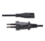 StarTech.com Cable de 2m de Alimentación para Ordenador Portátil o Impresora , UE a C7, 2,5A 250V, 18AWG, Cable de Repuesto para Portátil, Cable Cargador para Ordenador Portátil
