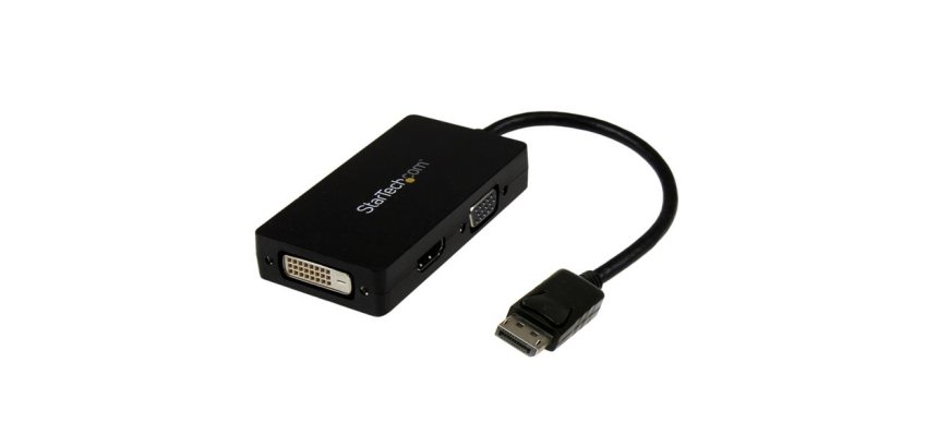 StarTech.com Travel A/V adapter: 3-in-1 DisplayPort to VGA DVI or HDMI converter