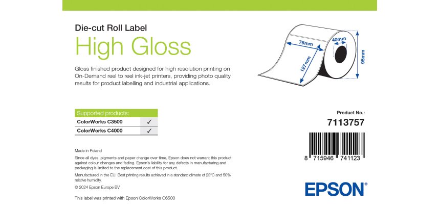 Epson High Gloss Label Etiqueta para impresora autoadhesiva