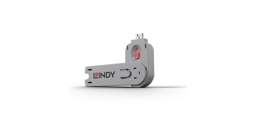 Lindy 40620 bloqueador de puerto Llave de bloqueador de puerto USB tipo A Rosa Acrilonitrilo butadieno estireno (ABS) 1 pieza(s)