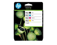 HP Confezione da 4 cartucce di inchiostro nero, ciano, magenta, giallo originali 912