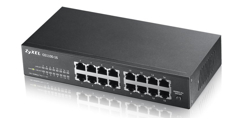 Zyxel GS1100-16 Non gestito Gigabit Ethernet (10/100/1000) Nero