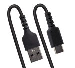 StarTech.com 3.3ft (1m) USB-A to USB-C Fast Charging Cable, Rugged, Coiled, Charge & Sync, 3A, USB 2.0, TPE Jacket and Aramid Fiber - USB Charging Cord