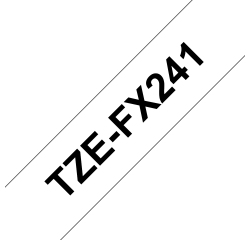 Brother TZE-FX241 labelprinter-tape Zwart op wit TZ