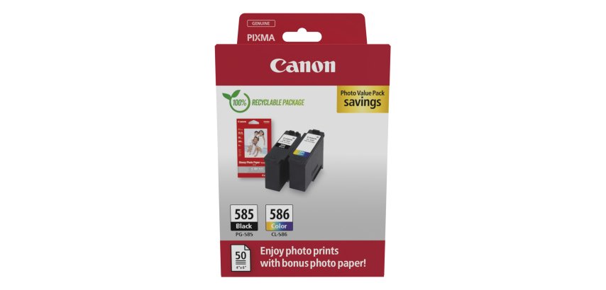 Canon PG-585/CL-586 PVP cartuccia d'inchiostro 2 pz Originale Nero, Ciano, Magenta, Giallo