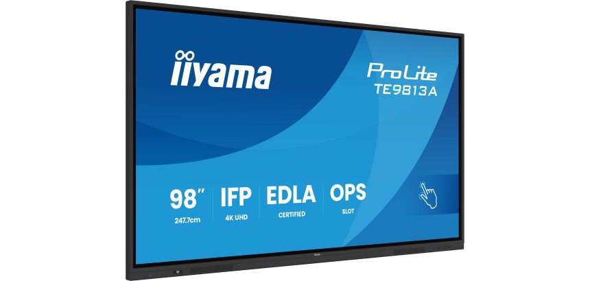 iiyama TE9813A-B1AG Écran d'affichage dynamique Écran plat interactif 2,48 m (97.5") Wifi 500 cd/m² 4K Ultra HD Noir Écran tactile Intégré dans le processeur Android 18/7