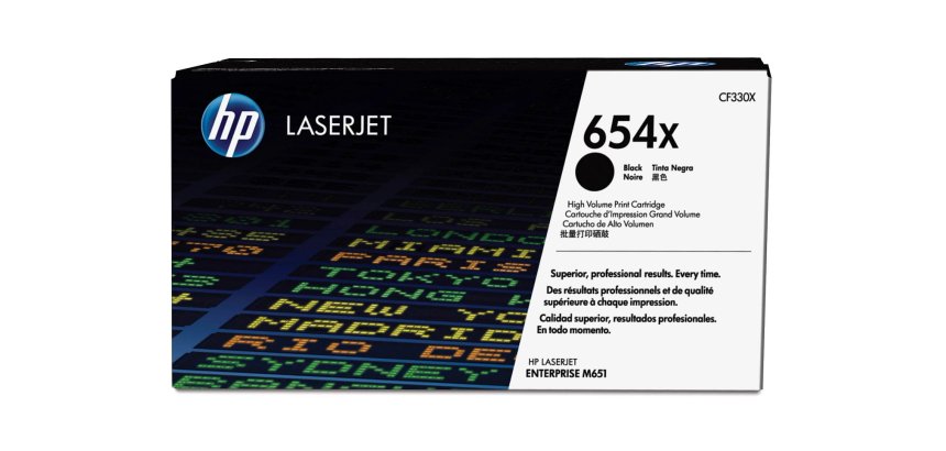 HP 654X - hoog rendement - zwart - origineel - LaserJet - tonercartridge (CF330X)