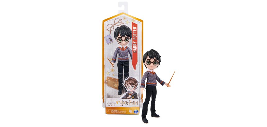 Wizarding World | Bambola articolata Harry Potter 20cm | Bacchetta e divisa di Hogwarts inclusa | Collezione Harry Potter | Per bambini dai 5 anni in su