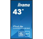 iiyama LH4341UHS-B2 Écran d'affichage dynamique 108 cm (42.5") LCD 500 cd/m² 4K Ultra HD Intégré dans le processeur Android 8.0 24/7