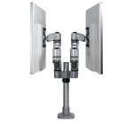 StarTech.com Support de Bureau Double Bras pour Écran - Bras pour Écran Articulé de Qualité - Écrans jusqu'à 30"(10kg) VESA - Support Écran Réglable - Rotation/Inclinaison/Pivotement - Pince/Anneau - Argenté