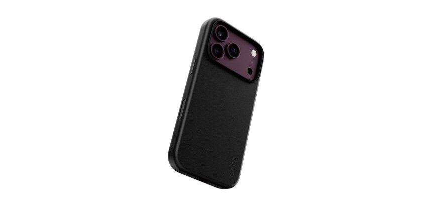 PanzerGlass CARE™ by ® Solo Vegan Leather Case Black w. MagSafe iPhone 18 Pro | 17 Pro protective phone cover Black Case