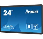 iiyama TW2424AS-B1 Écran d'affichage dynamique Écran plat de signalisation numérique 60,5 cm (23.8") Wifi 250 cd/m² 4K Ultra HD Noir Écran tactile Intégré dans le processeur Android 24/7