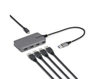 StarTech.com 5G4AC-USB-A-HUB hub & concentrateur USB 3.2 Gen 1 (3.1 Gen 1) Type-A 5000 Mbit/s Gris