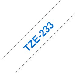 Brother TZE-233 nastro per etichettatrice Blu su bianco