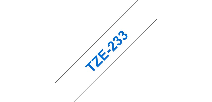 Brother - Nastro - Blu/Bianco  - TZE233 - 12mm x 8mt