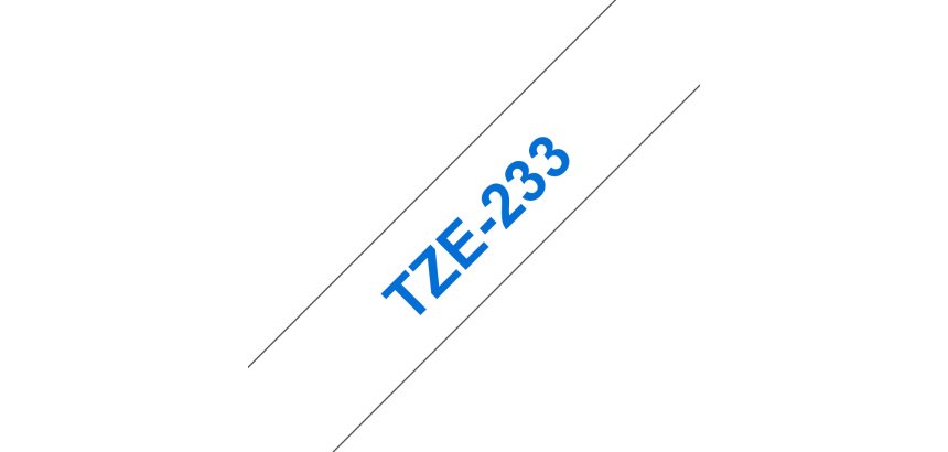 Brother TZE-233 nastro per etichettatrice Blu su bianco