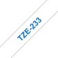 Ruban pour PTOUCH laminé Bleu/Blanc 12mmx8m TZE233