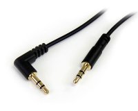 StarTech.com Câble audio stéréo Slim 3,5 mm à angle droit de 30 cm - M/M