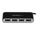 StarTech.com Hub USB 2.0 portatile a 4 porte con cavo integrato - Perno e Concentratore USB compatto - Mini Hub USB2.0
