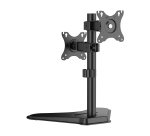 AISENS Soporte de Mesa Eco Inclinable y Rotable para 2 Monitores/POS 8kg de 17"-32", Negro