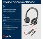 HP Poly Auriculares estéreo Poly Blackwire 8225 USB-C + Adaptador USB-C/A