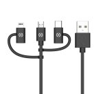 Celly USB3IN1BK cable USB USB 2.0 1 m USB A Micro-USB B Negro