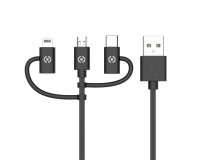 Celly USB3IN1BK cable USB USB 2.0 1 m USB A Micro-USB B Negro