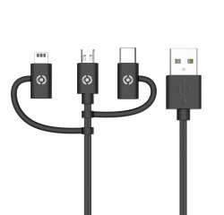 Celly USB3IN1BK cable USB USB 2.0 1 m USB A Micro-USB B Negro