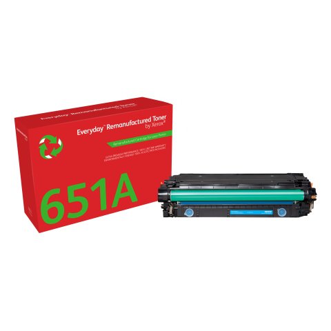 Tóner Everyday™ Cian remanufacturado de Xerox es compatible con HP 651A 650A 307A (CE341A/CE271A/CE741A), Capacidad estándar