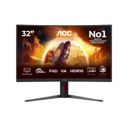 AOC G4 C32G4Z écran plat de PC 80 cm (31.5") 1920 x 1080 pixels Full HD LCD Noir, Rouge