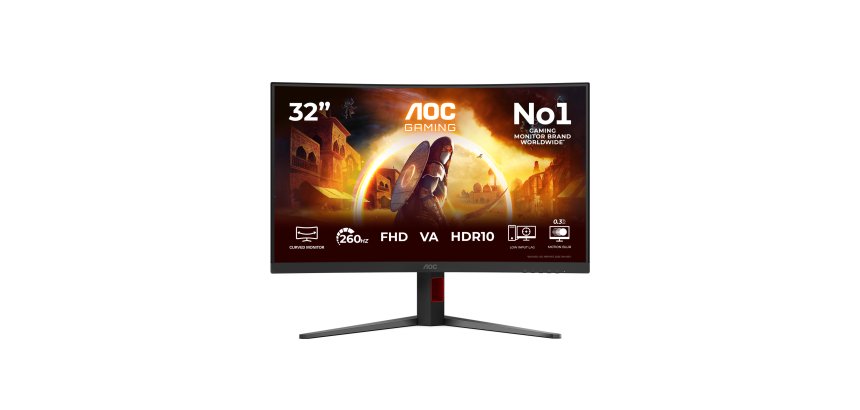 AOC G4 C32G4Z écran plat de PC 80 cm (31.5") 1920 x 1080 pixels Full HD LCD Noir, Rouge