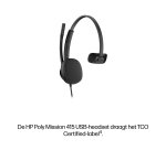 HP Poly Mission 415 Monaural USB Wired Headset