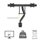 Fellowes Eppa 9909301 support d'écran plat pour bureau 81,3 cm (32") Noir